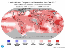 NOAA: 2017 was 3rd warmest year on record for the globe